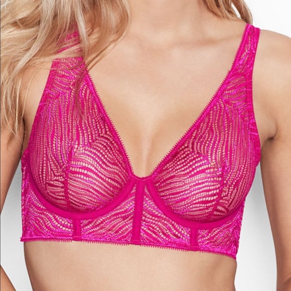 Victoria's Secret Other - Victoria's Secret Victoria Secret | Zebra Lace Plunge Bra Wicked Pink 34dd